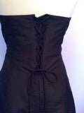 Brand New Linea Black & Sequin Trim Strapless Dress Size 14 - Whispers Dress Agency - Womens Dresses - 4