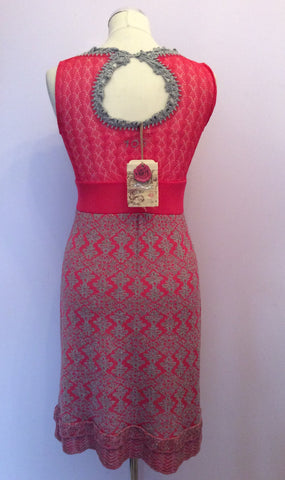 Brand New Odd Molly Pink & Silver Metallic Knit Dress Size 0 UK 6/8 - Whispers Dress Agency - Sold - 4
