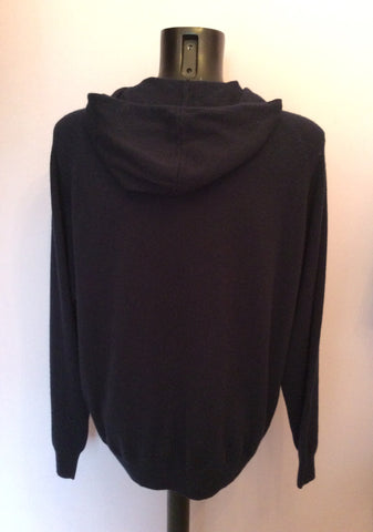 Brand New David Gandy For Autograph Dark Blue Cashmere Zip Up Hooded Cardigan Size XL - Whispers Dress Agency - Sold - 2