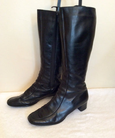 Vintage Bally Black Leather Boots Size 4/37 - Whispers Dress Agency - Sold - 2