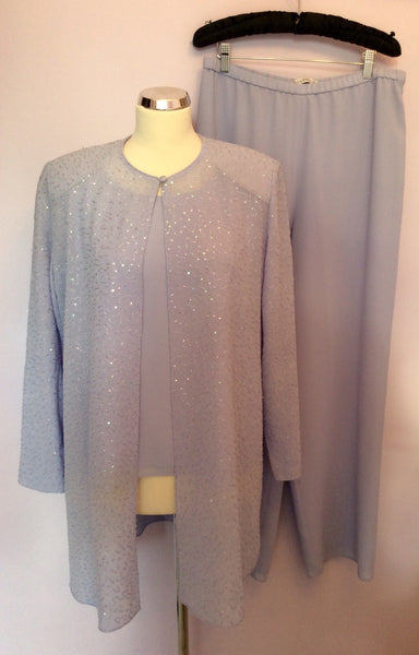 Brand New Gina Bacconi Lilac Sequinned 3 Piece Occasion Suit Size 16 - Whispers Dress Agency - Sold - 1