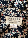 Vintage Jaeger Blue, Red & Cream Floral Print Tea Dress Size 10 - Whispers Dress Agency - Womens Vintage - 5