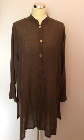 Jaeger Dark Brown Long Over Shirt & Trousers Size 14 - Whispers Dress Agency - Womens Suits & Tailoring - 2