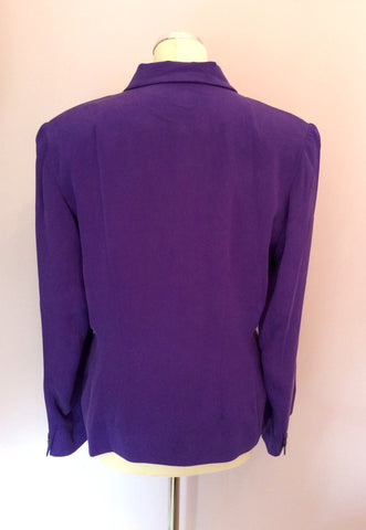 Brand New August Silk Sport Purple Silk Skirt Suit Size L - Whispers Dress Agency - Womens Suits & Tailoring - 3