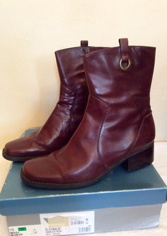 Nine West Brown Leather Heeled Ankle Boots Size 7.5/41 - Whispers Dress Agency - Womens Boots - 1