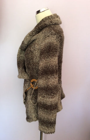 Marlene B Brown Wrap Around Cardigan One Size - Whispers Dress Agency - Womens Knitwear - 2