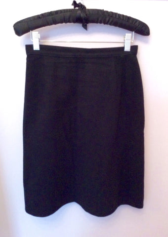 Marks & Spencer Black Wool Blend Skirt Suit Fit UK 8/10 - Whispers Dress Agency - Sold - 4