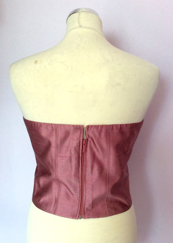 KAREN MILLEN PINK SILK BUSTIER TOP & TROUSERS SUIT SIZE 12/14 - Whispers Dress Agency - Womens Suits & Tailoring - 3