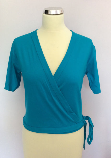 Vintage Jaeger Turquoise Wrap Around Top Size M - Whispers Dress Agency - Sold - 1