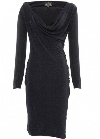 Vivienne Westwood Black & Silver Sparkle Dress Size S - Whispers Dress Agency - Sold - 1