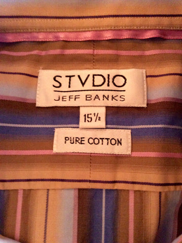Studio By Jeff Banks Multi Coloured Stripe Shirt Size 15.5" - Whispers Dress Agency - Mens Formal Shirts - 2