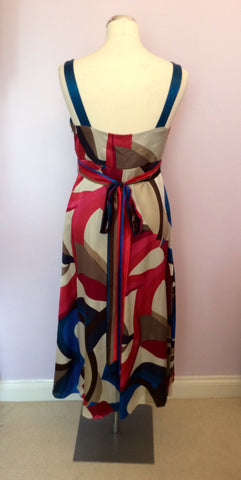 Monsoon Multi Coloured Print Silk Dress Size 12 - Whispers Dress Agency - Sold - 3