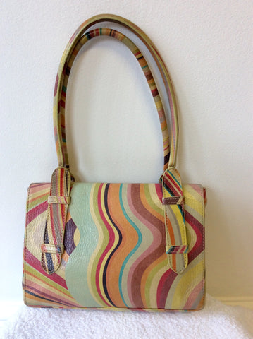 PAUL SMITH MULTI COLOURED SWIRL SMALL LEATHER BAG - Whispers Dress Agency - Sold - 2