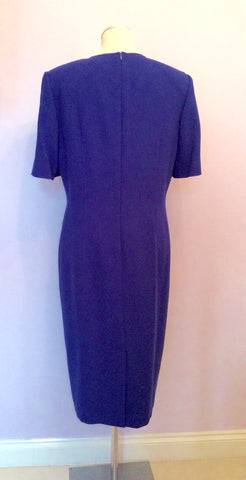 Viyella Royal Blue Short Sleeve Dress Size 12 - Whispers Dress Agency - Sold - 3