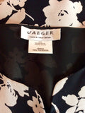 Vintage Jaeger Black & Pink Floral Print Top & Skirt Size 18 - Whispers Dress Agency - Womens Vintage - 4