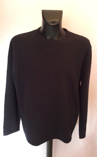 Hugo Boss Black Wool Crew Neck Jumper Size XXL - Whispers Dress Agency - Sold - 1