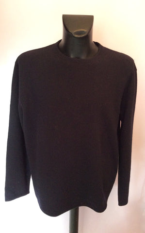 Hugo Boss Black Wool Crew Neck Jumper Size XXL - Whispers Dress Agency - Sold - 1