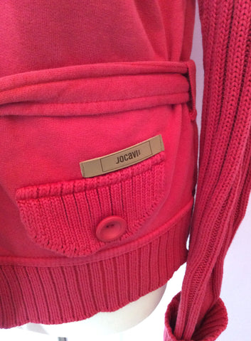 Jocavi Pink Cotton Tie Belt Cardigan Size 12 - Whispers Dress Agency - Womens Knitwear - 2