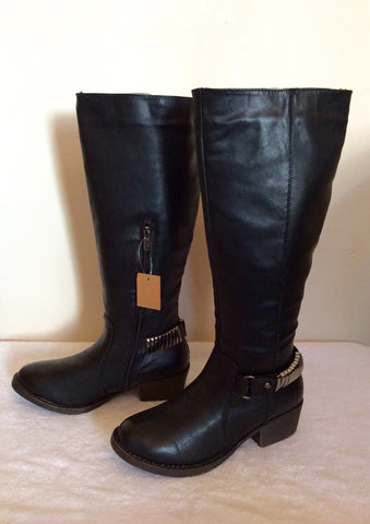 New In Box Marietta's Black & Silver Ankle Trim Boots Size 4/37 - Whispers Dress Agency - Womens Boots - 1