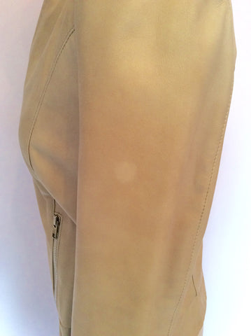 BRAND NEW REISS STONE RICHIE LEATHER JACKET SIZE 10 - Whispers Dress Agency - Womens Coats & Jackets - 3