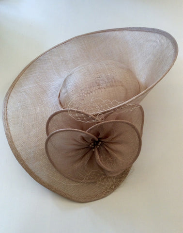 Brand New Fischers Natural Flower Trim Shaped Hat On Head Band - Whispers Dress Agency - Sold - 5