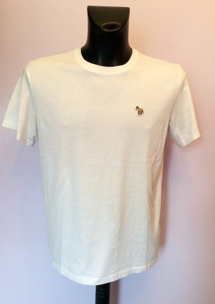 Paul Smith White Cotton Short Sleeve T Shirt Size L - Whispers Dress Agency - Sold - 1