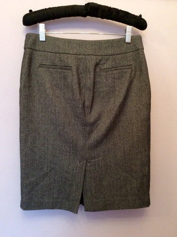 Reiss Izzie Dark Grey Fleck Wool Pencil Skirt Size 12 - Whispers Dress Agency - Womens Skirts - 2
