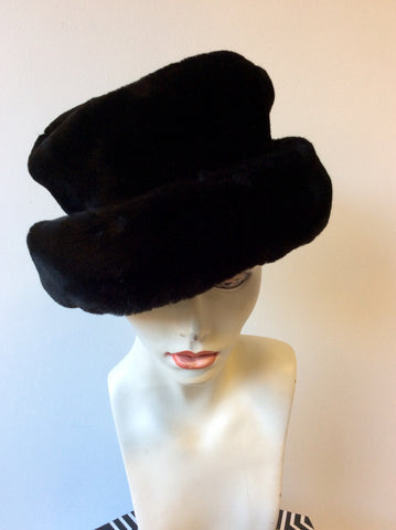 ACCESSORIZE BLACK FAUX FUR HAT - Whispers Dress Agency - Womens Formal Hats & Fascinators - 1