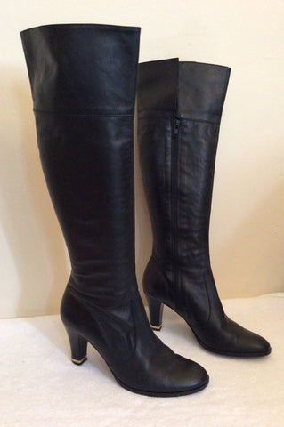 Roberto Vianni Black Soft Leather Boots Size 4/37 - Whispers Dress Agency - Womens Boots - 2