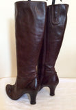 Jigsaw Brown Leather Frill Trim Boots Size 6/39 - Whispers Dress Agency - Sold - 4