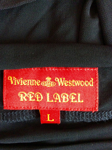 VIVIENNE WESTWOOD RED LABEL BLACK SCOOP NECK TIE WAIST TOP SIZE L - Whispers Dress Agency - Sold - 4