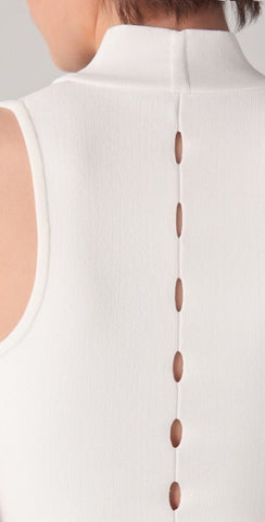 Brand New Alexander Wang White Cut Out Bodycon Dress Size L - Whispers Dress Agency - Womens Dresses - 4