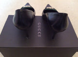 Gucci Black Leather Court Shoes Size 5/38 - Whispers Dress Agency - Sold - 4
