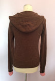 Abercrombie & Fitch Brown Cashmere Hooded Jumper Size L - Whispers Dress Agency - Sold - 2