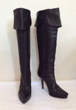 Kurt Geiger Black Leather Boots Size 3.5/36 - Whispers Dress Agency - Womens Boots - 1