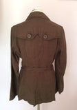 Monsoon Dark Brown Linen Belted Jacket Size 14 - Whispers Dress Agency - Womens Coats & Jackets - 2