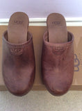 NEW IN BOX UGG LIGHT CHOCOLATE ABBIE CLOGS SIZE 3.5/36 - Whispers Dress Agency - Womens Mules & Flip Flops - 3