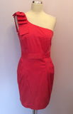 French Connection Coral One Shoulder Dress Size 12 - Whispers Dress Agency - Womens Dresses - 1