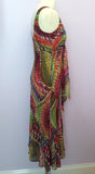 Per Una Multicoloured Print V Neckline Dress Size 10 Long - Whispers Dress Agency - Sold - 2