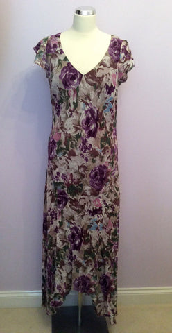 Per Una Floral Print Long Dress Size 16 Reg - Whispers Dress Agency - Womens Dresses - 1