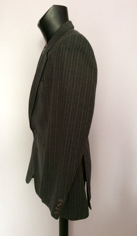 Christian Dior Grey Pinstripe Wool Suit Size 42L /36W - Whispers Dress Agency - Mens Suits & Tailoring - 3