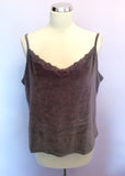 Brand New Active Wear Steel Grey Velour Camisole & Hooded Top Size 22 - Whispers Dress Agency - Womens Activewear - 3