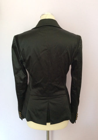DOLCE & GABBANA BLACK MATT SATIN JACKET SIZE 42 UK 10 - Whispers Dress Agency - Sold - 3