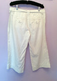 Brand New Monsoon White Cotton & Linen Long Shorts Size 12 - Whispers Dress Agency - Womens Shorts - 2