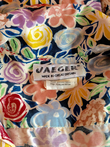 Vintage Jaeger Floral Print Dress Size 16 - Whispers Dress Agency - Sold - 3
