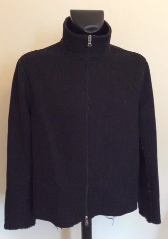 Prada Charcoal Grey Wool Blend Zip Up Jacket Size XL - Whispers Dress Agency - Sold - 2