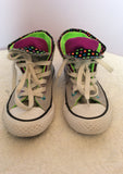 Converse All Star  Double Tongue Polka Dot Spot Grey High Top Trainers Size 11 - Whispers Dress Agency - Girls Footwear - 2