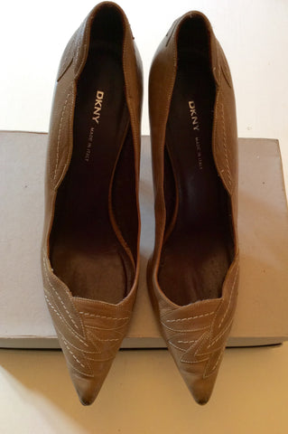 DKNY FAWN ALL LEATHER HEELS SIZE 6/39 - Whispers Dress Agency - Womens Heels - 1