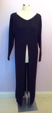 Sarah Pacini Black Split Front Long Jumper/Dress One Size - Whispers Dress Agency - Sold - 1