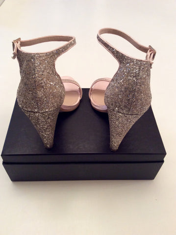 Carvela Nude Satin Glitter Strappy Heeled Sandals Size 7.5/41 - Whispers Dress Agency - Sold - 4
